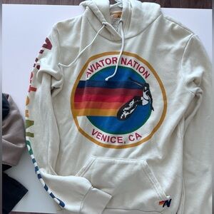 Aviator Nation Cream Garment with Multicolor Detail